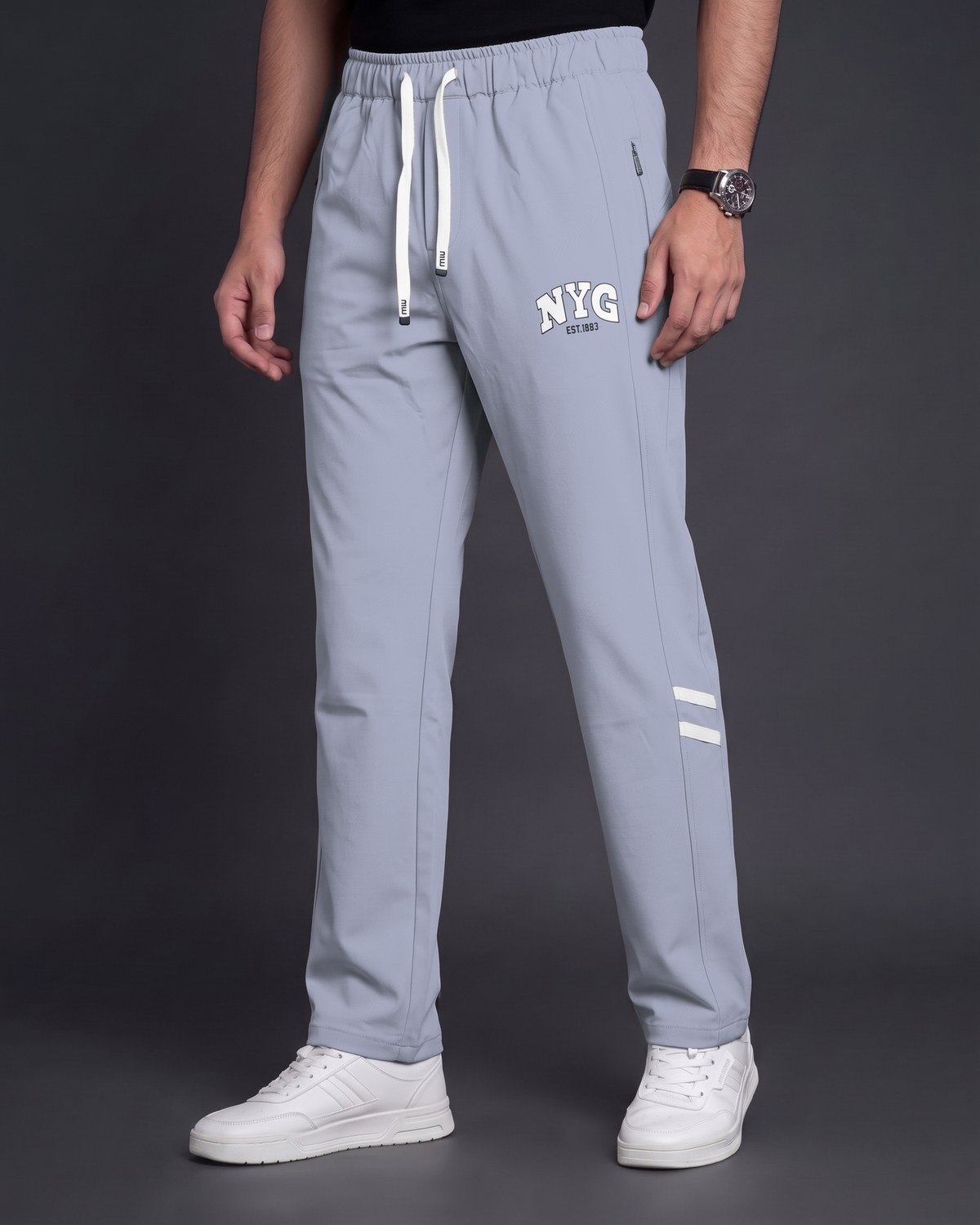 Premium Trouser Pant (Light Grey) - side view
