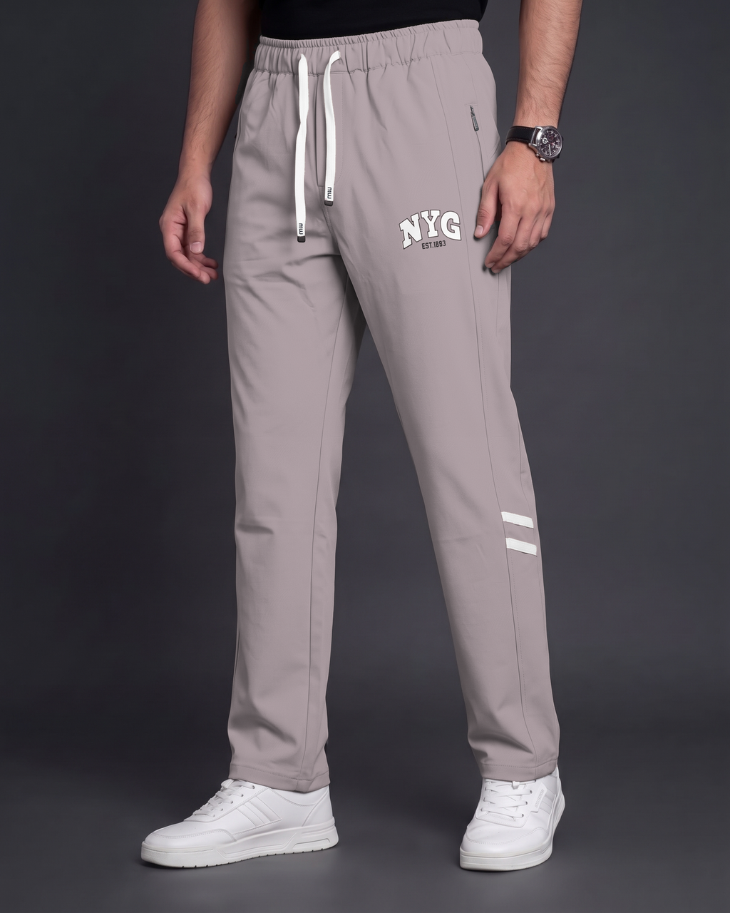 Premium Trouser Pant (Light Sand) - side view