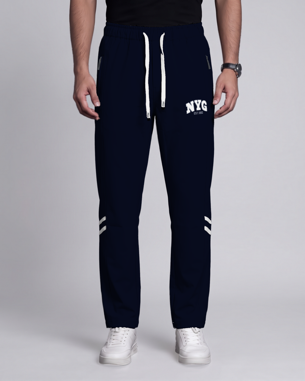 Premium Trouser Pant (Navy Blue) - front view