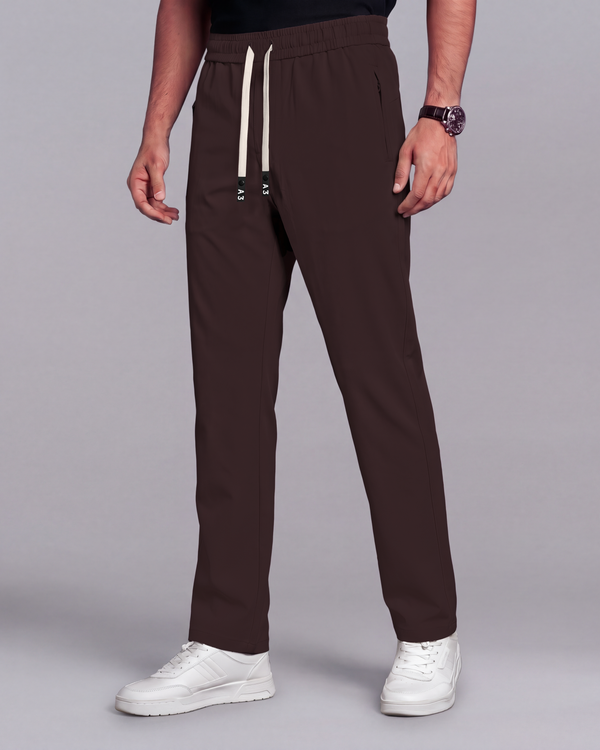 Premium Solid Trouser Pant (Coffee)
