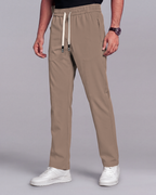 Premium Solid Trouser Pant (Deep Brown) - side view