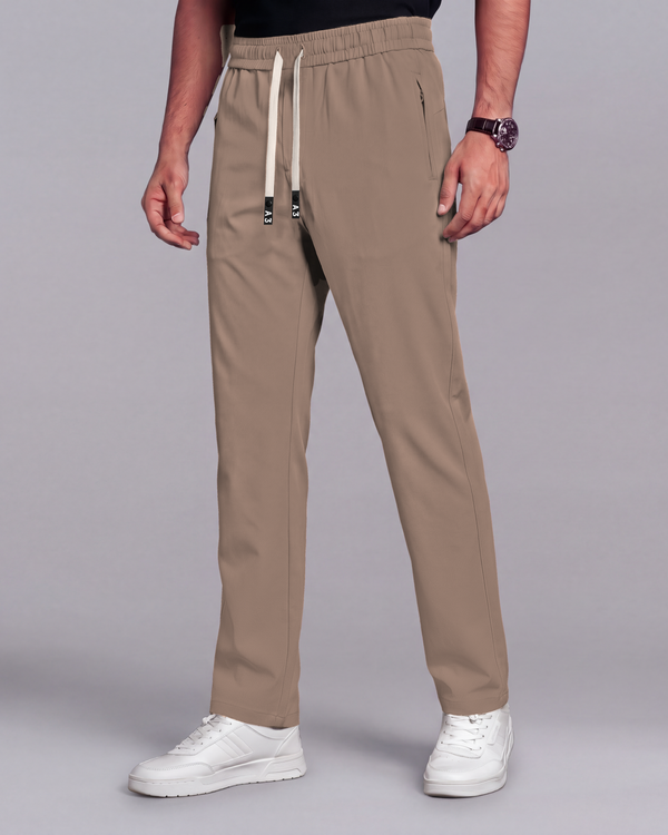 Premium Solid Trouser Pant (Deep Brown)