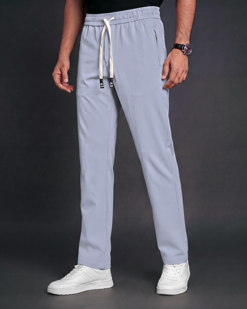 Premium Solid Trouser Pant (Light Grey)
