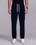 Premium Solid Trouser Pant (Navy Blue) - front view