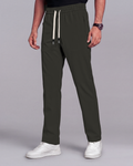Premium Solid Trouser Pant (Olive) - side view