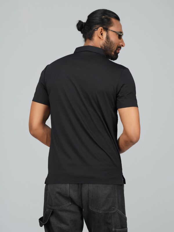 Men’s Jacquard Nylon Seamless Polo - Image 2