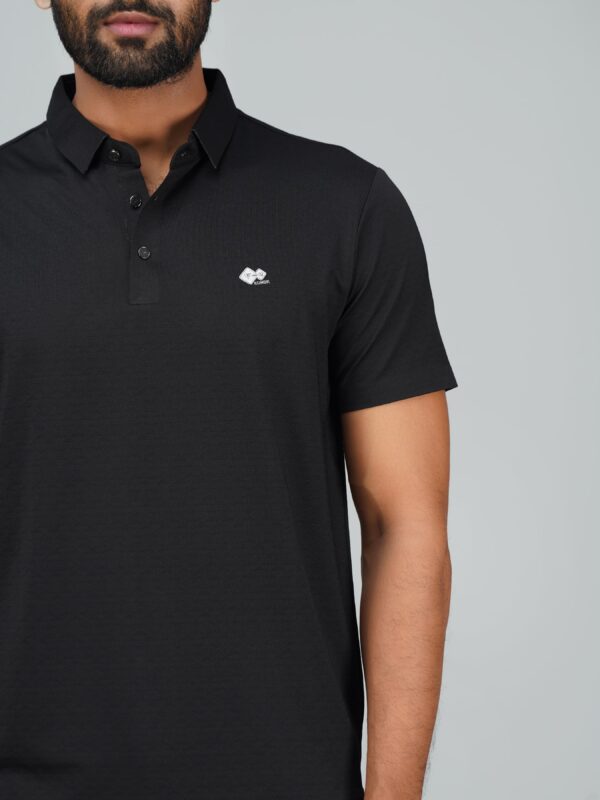 Men’s Jacquard Nylon Seamless Polo - Image 3