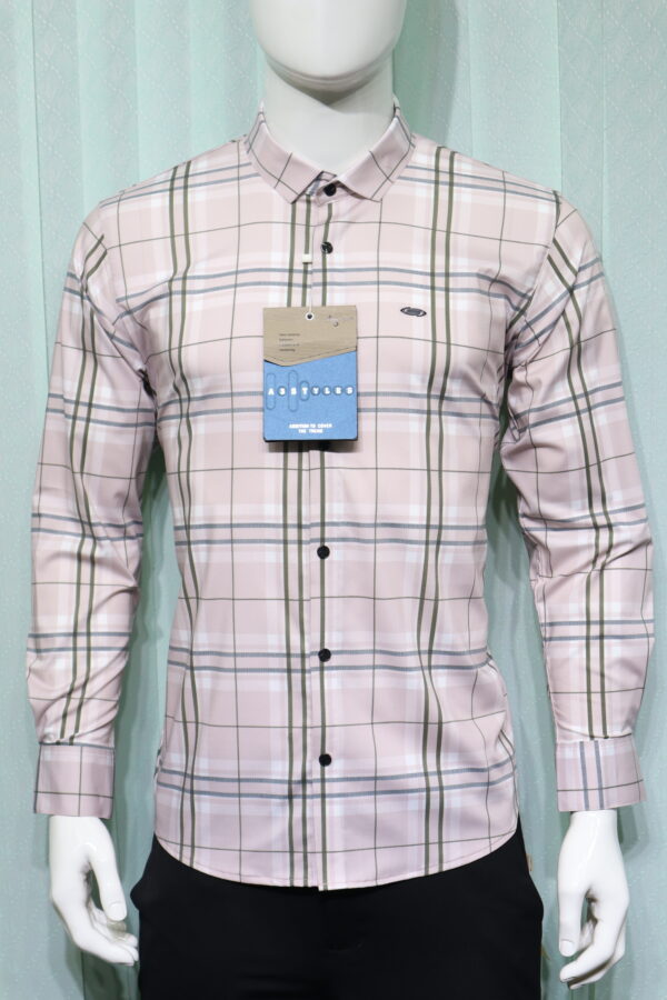 Bamboo Jacquard Shirt Light Beige - Image 2