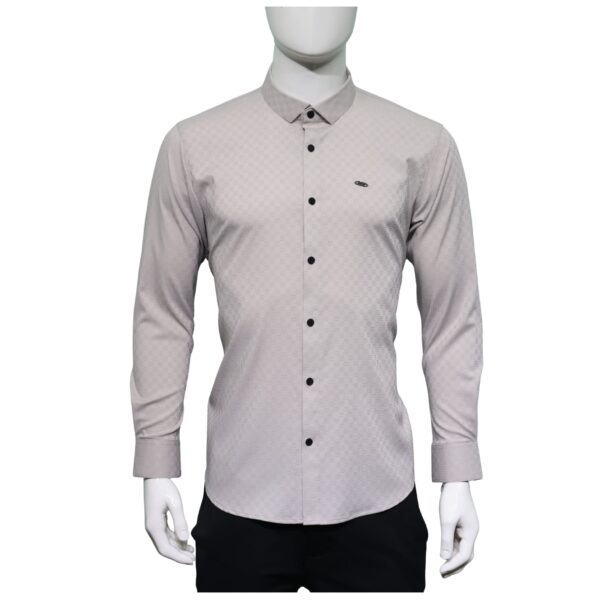 Bamboo Jacquard Shirt Light Beige