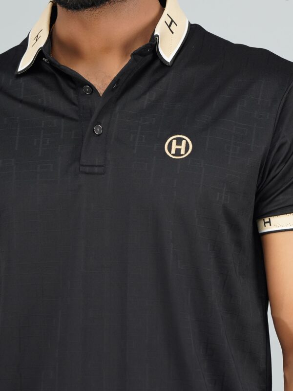 Men’s Jacquard Nylon Sewing Polo - Image 3