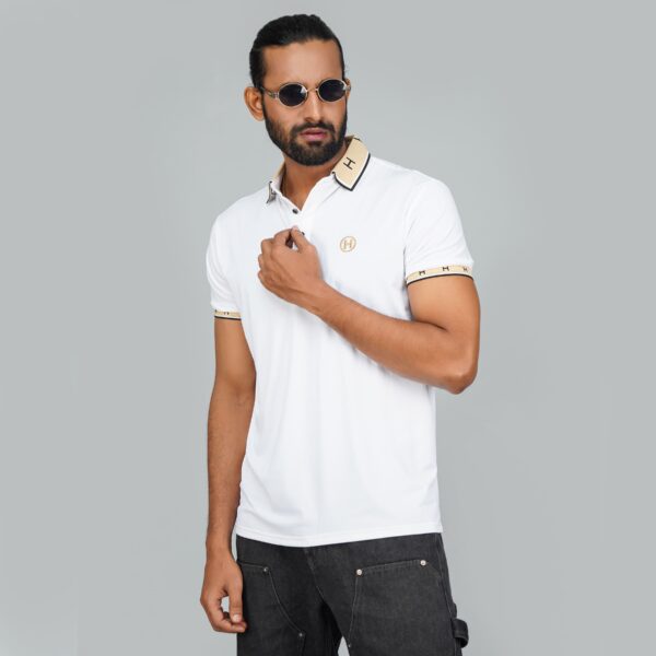 Men’s Jacquard Nylon Sewing Polo