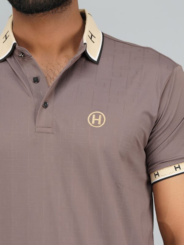 Men’s Jacquard Nylon Sewing Polo - Image 3