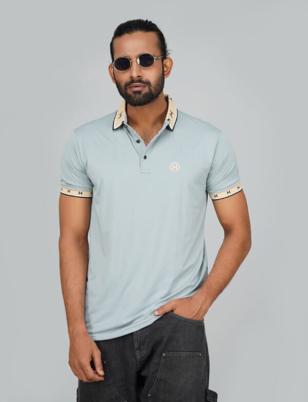 Men’s Jacquard Nylon Sewing Polo