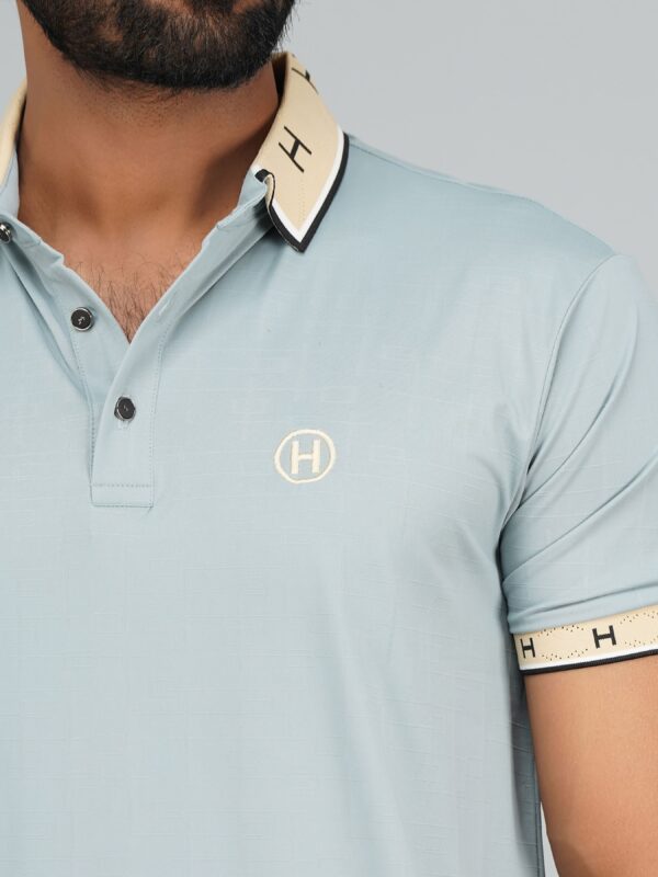 Men’s Jacquard Nylon Sewing Polo - Image 3