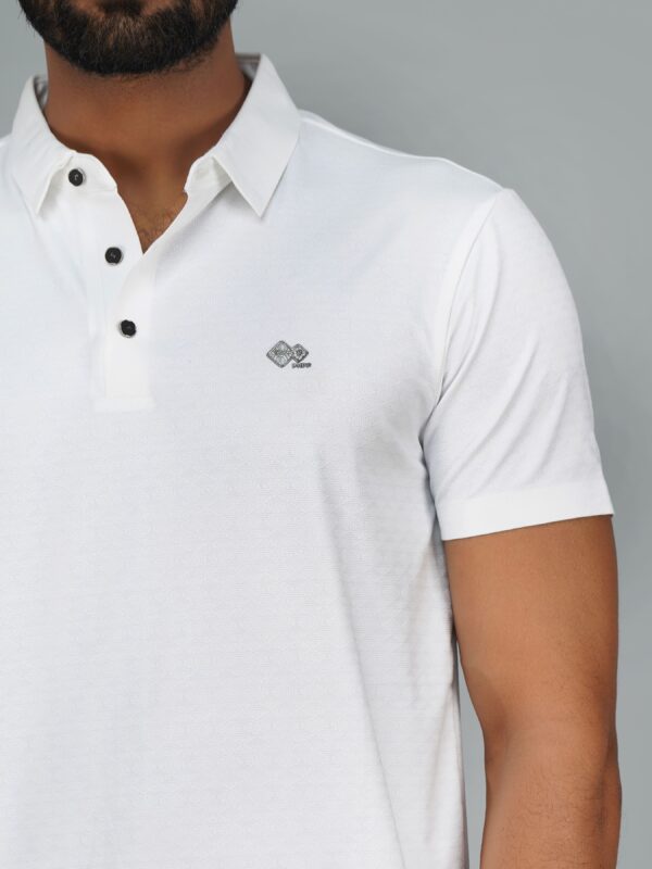 Men’s Jacquard Nylon Seamless Polo - Image 3