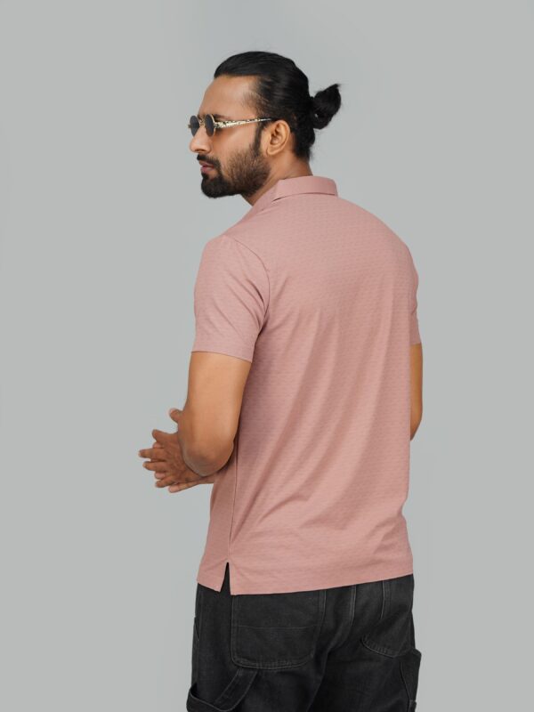 Men’s Jacquard Nylon Seamless Polo - Image 2