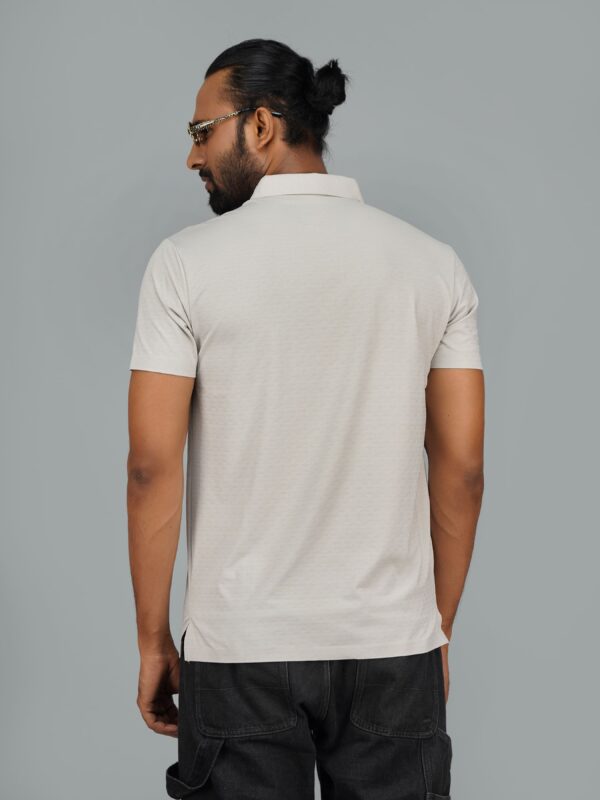 Men’s Jacquard Nylon Seamless Polo - Image 2