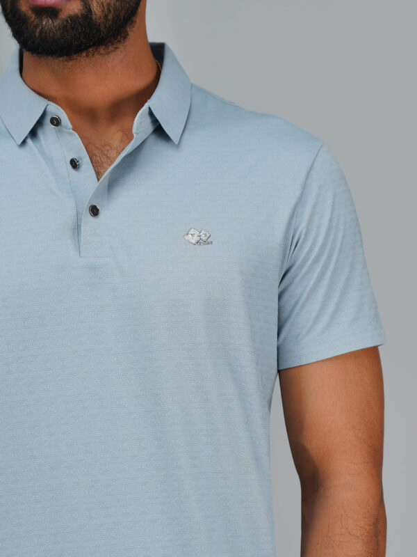 Men’s Jacquard Nylon Seamless Polo - Image 4