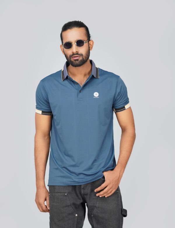 Men’s Jacquard Nylon Sewing Polo