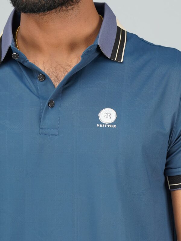 Men’s Jacquard Nylon Sewing Polo - Image 2