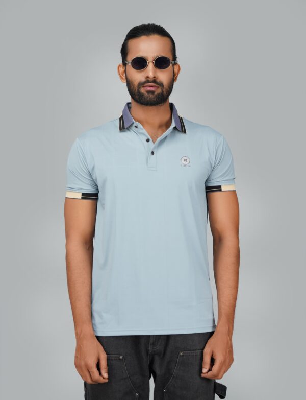 Men’s Jacquard Nylon Sewing Polo