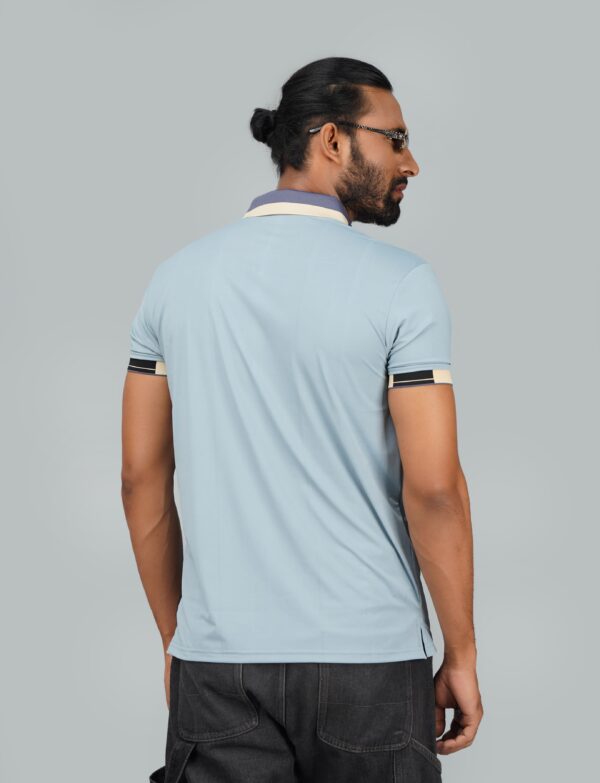 Men’s Jacquard Nylon Sewing Polo - Image 3