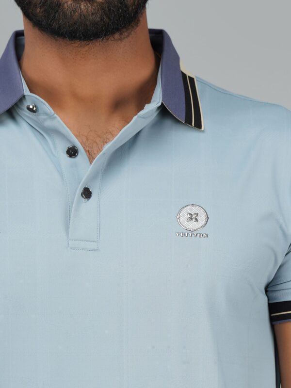Men’s Jacquard Nylon Sewing Polo - Image 4