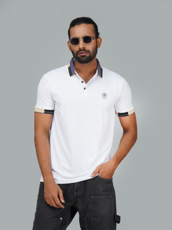 Men’s Jacquard Nylon Sewing Polo