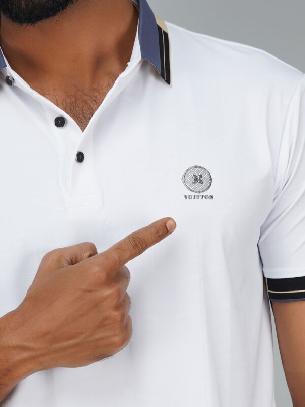 Men’s Jacquard Nylon Sewing Polo - Image 4