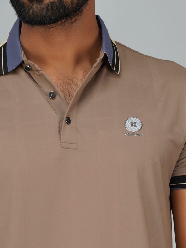 Men’s Jacquard Nylon Sewing Polo - Image 2
