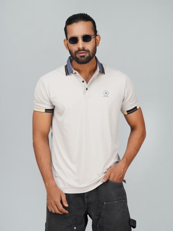 Men’s Jacquard Nylon Sewing Polo