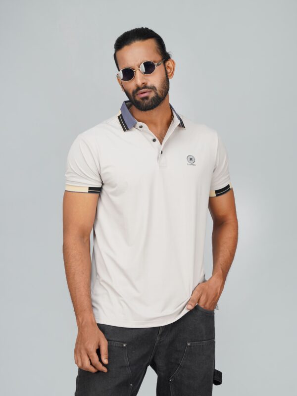 Men’s Jacquard Nylon Sewing Polo - Image 4