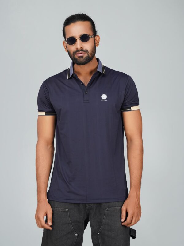 Men’s Jacquard Nylon Sewing Polo