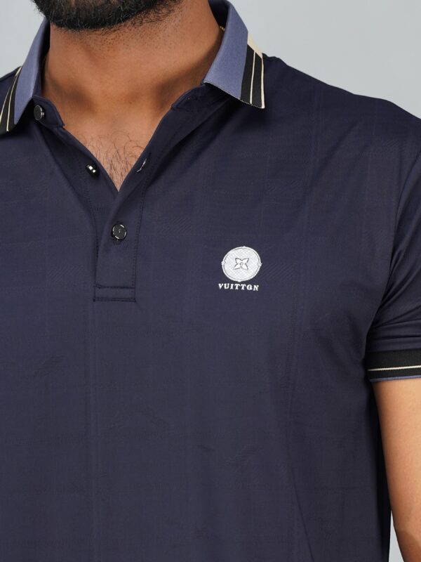 Men’s Jacquard Nylon Sewing Polo - Image 4