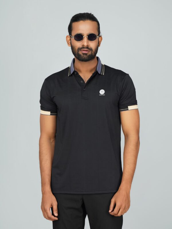 Men’s Jacquard Nylon Sewing Polo