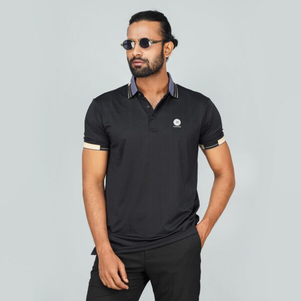 Men’s Jacquard Nylon Sewing Polo - Image 4