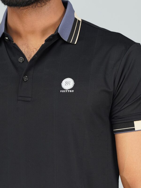 Men’s Jacquard Nylon Sewing Polo - Image 2