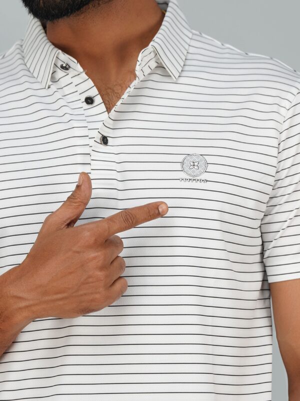 Men’s Jacquard Nylon Seamless Polo - Image 2