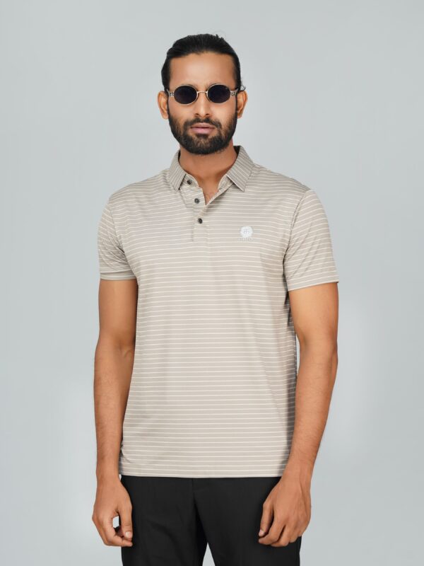 Men’s Jacquard Nylon Seamless Polo - Image 4