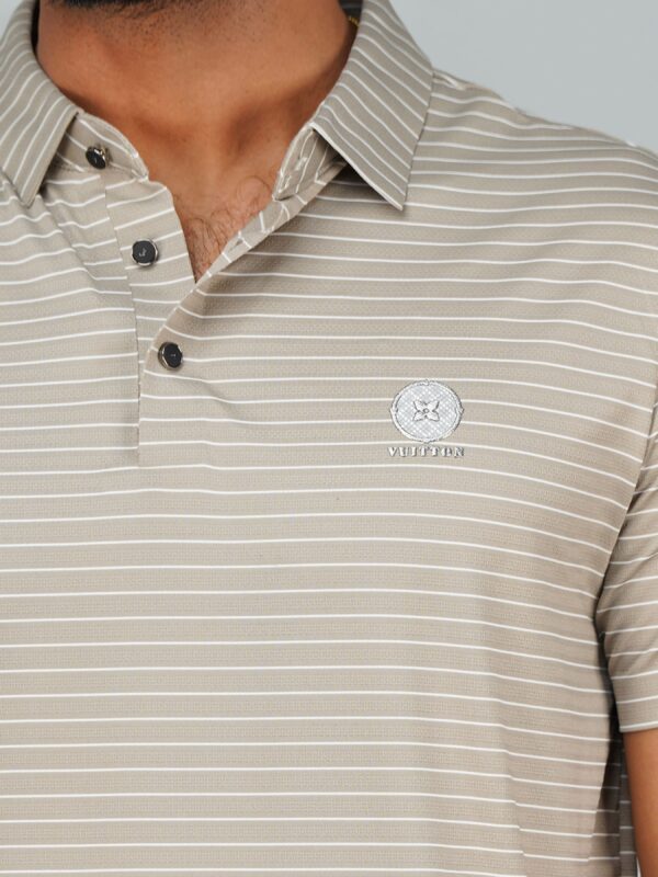 Men’s Jacquard Nylon Seamless Polo - Image 2