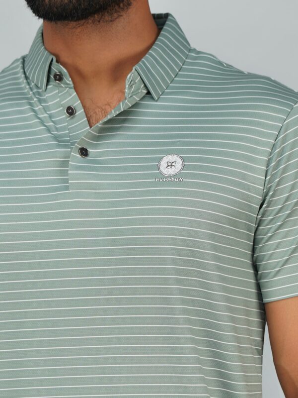 Men’s Jacquard Nylon Seamless Polo - Image 2