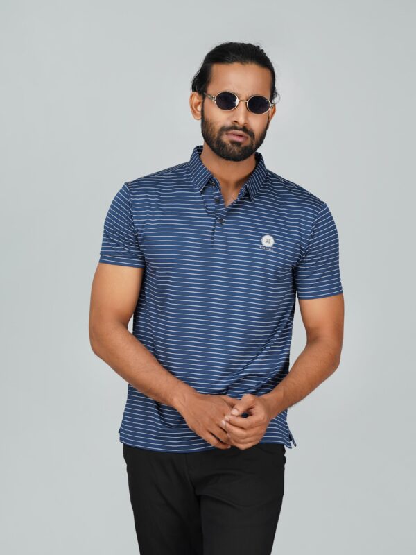 Men’s Jacquard Nylon Seamless Polo - Image 4