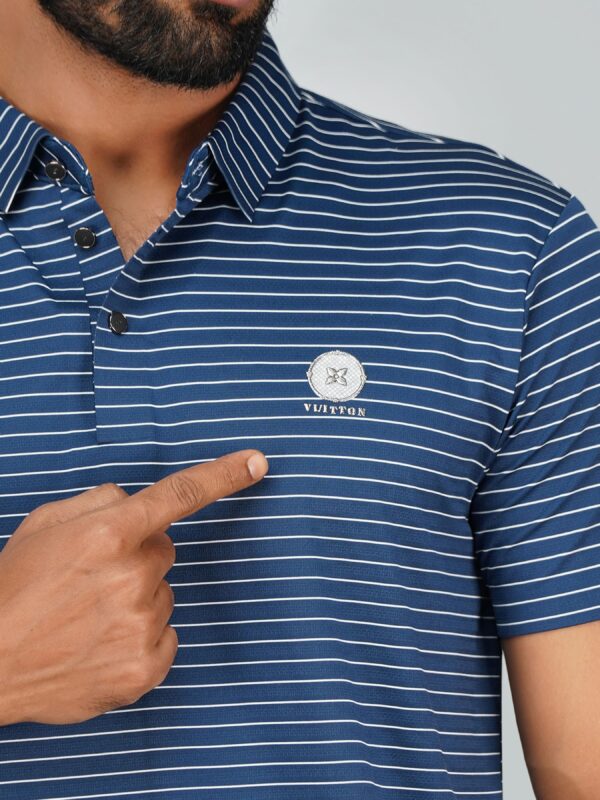Men’s Jacquard Nylon Seamless Polo - Image 2